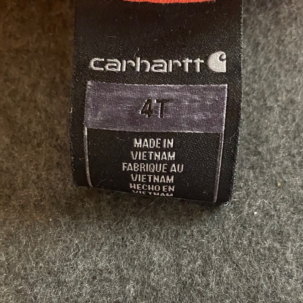 Carhartt Kids'  Orange Half-Zip Hoodie - Picture 2 of 7
